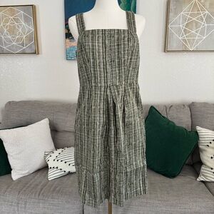 Boho Tank Midi Dress M Maurice’s Cotton Sundress Green Sleeveless Whimsigoth